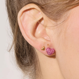 *NEW* Hillberg & Berk | Sparkle Heart Stud Earrings