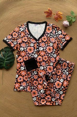 *NEW* Shirley Matching Set | Tee & Joggers | Boho Pumpkin Floral