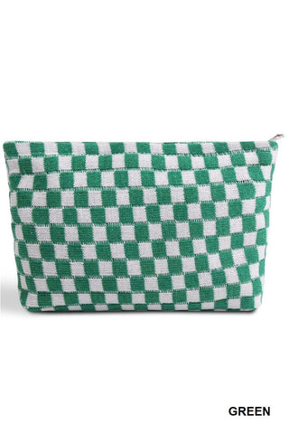 *DOOR CRASHERS* Checkered Makeup Clutch Bag (3 Colours)