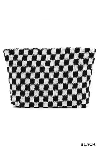 *DOOR CRASHERS* Checkered Makeup Clutch Bag (3 Colours)