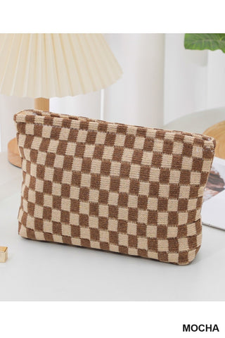 *DOOR CRASHERS* Checkered Makeup Clutch Bag (3 Colours)