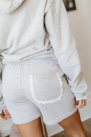 *NEW* Ampersand | Comfort Zone Shorts | Grey Lace