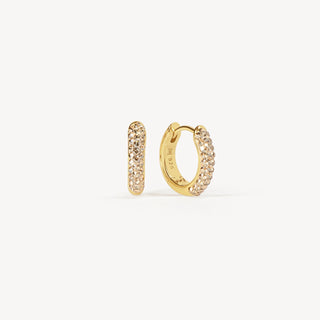 *NEW* Hillberg & Berk | Soft Gold ALWAYS ON Sparkle Hoop Earrings