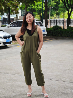 PREORDER Becky Romper | SOLID | Olive - shipping mid September