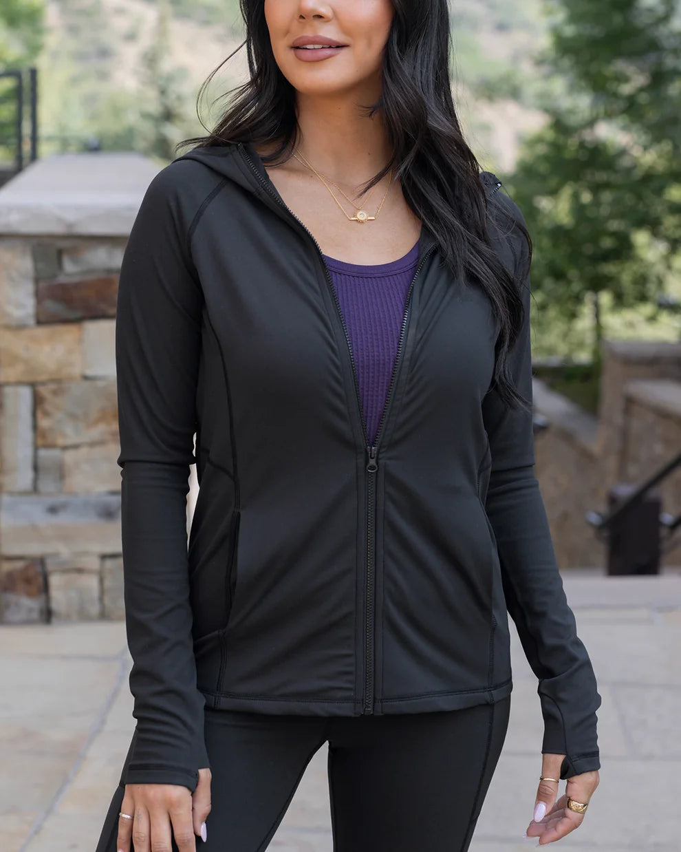 *NEW* Grace & Lace | Best Athletic Zip Up Jacket | Black