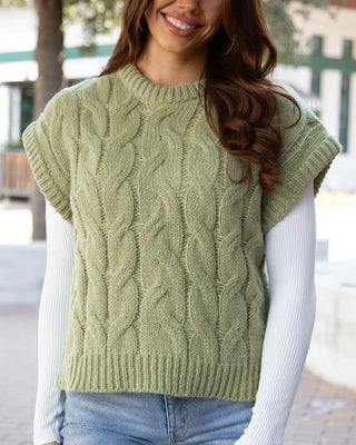 Grace & Lace | Cabled Knit Sweater Vest | Ivy