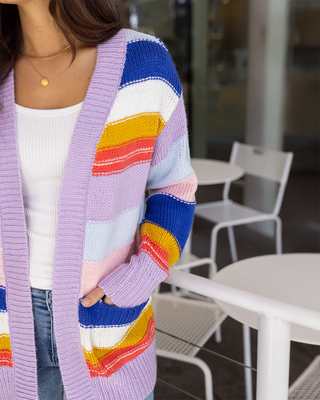 Grace & Lace | Colorblock Chunky Cardigan | Multi