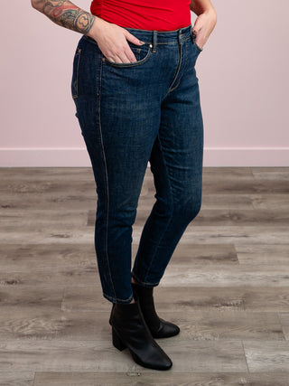 *NEW* Judy Blue | Mid Rise Dark Vintage Wash Tummy Control Skinny | Angelo