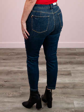 *NEW* Judy Blue | Mid Rise Dark Vintage Wash Tummy Control Skinny | Angelo