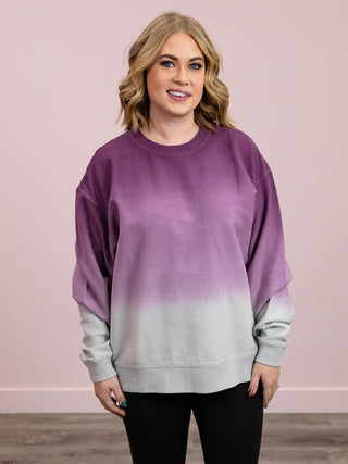 Ready To Wear Sweatshirt | Italian Plum & Ice Grey