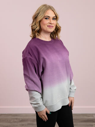 Ready To Wear Sweatshirt | Italian Plum & Ice Grey