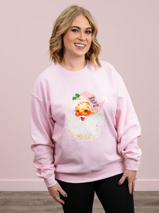 Santa Saw That Crewneck Sweatshirt | Light Pink