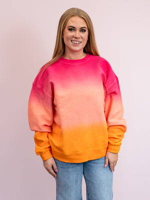 Ready To Wear Sweatshirt | Pink & Orange