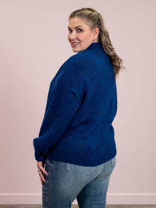 Chilly Oversized Highneck Sweater | Cobalt