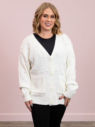 RD Style | Raziella V-Neck Cardigan | Winter White