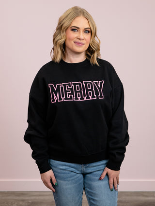 *NEW* Merry | Graphic Sweatshirt | Black