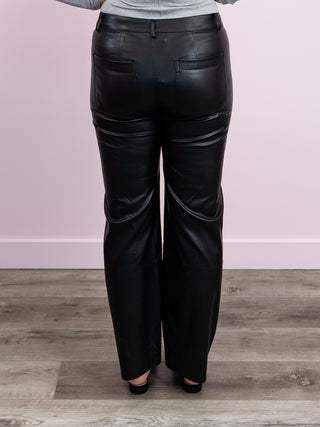 DEX | Night Club Faux Leather Pant | Black