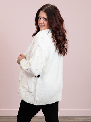 RD Style | Raziella V-Neck Cardigan | Winter White