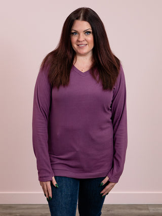 *NEW* Shirley Tara V-Neck Top | Mauve