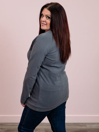 Shirley Tara V-Neck Top | Grey