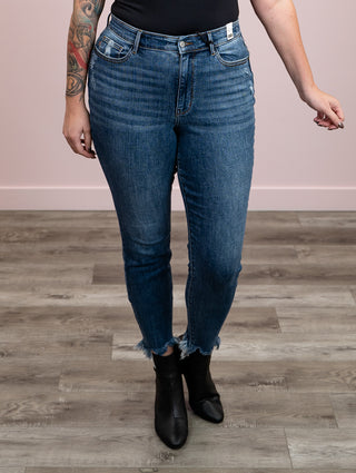 Judy Blue | High Waist Shark Bite Hem Skinny | Jonathan