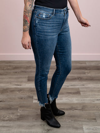 Judy Blue | High Waist Shark Bite Hem Skinny | Jonathan