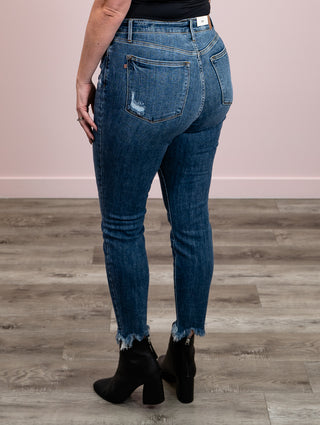 Judy Blue | High Waist Shark Bite Hem Skinny | Jonathan