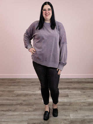 Another World Long Sleeve Pullover | Dusty Lilac