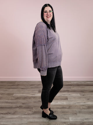 Another World Long Sleeve Pullover | Dusty Lilac