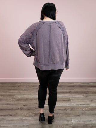 Another World Long Sleeve Pullover | Dusty Lilac