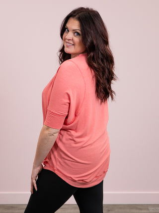 *DOOR CRASHERS* Melissa SHORT Sleeve Sweatshirt | Coral