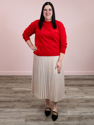 DEX | Perrier Pleated Skirt | Champagne