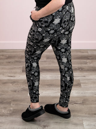 *DOOR CRASHERS* Lux Joggers | Floral Skulls