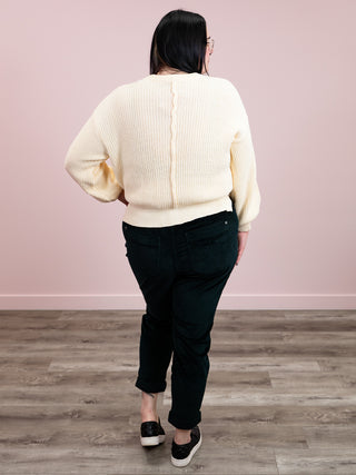 Peaceful Balloon Sleeve Sweater | Cream