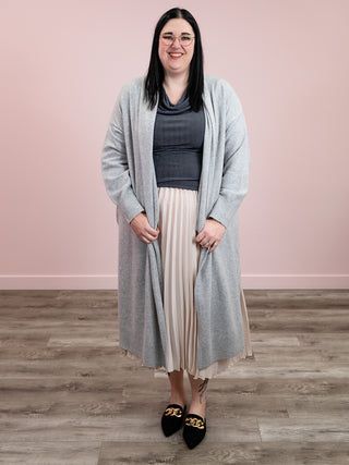 DEX | I Was Made For Loving You Cardigan | Light Grey Melange