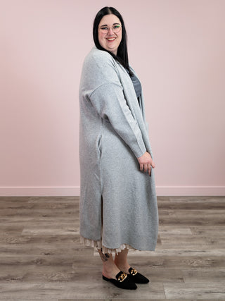 DEX | I Was Made For Loving You Cardigan | Light Grey Melange