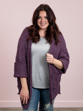 Dearest Sweater Cardi | Grape