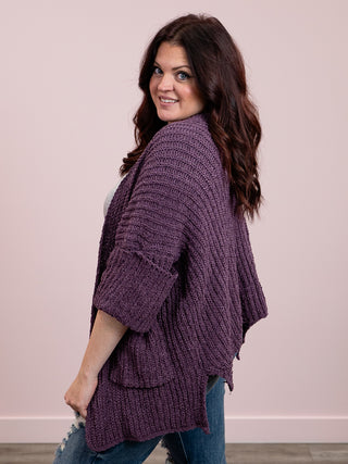 Dearest Sweater Cardi | Grape