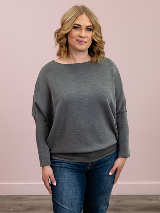 Holly Boatneck Tunic | Grey