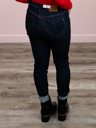 *NEW* Judy Blue | High Rise Heart Pocket Skinny | Rocky