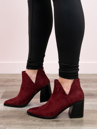 *FINAL SALE* Scarlett Ankle Bootie | Burgundy