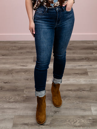 *NEW* Judy Blue | Mid Rise | Dark Wash Thermal Skinny | Miguel