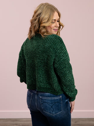 Deanna Crop Sweater | Dark Green