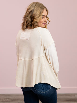 *NEW* Stay Hopeful Long Sleeve Babydoll | Cream