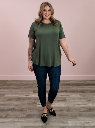 *NEW* Brynn Bamboo Tee | New Olive