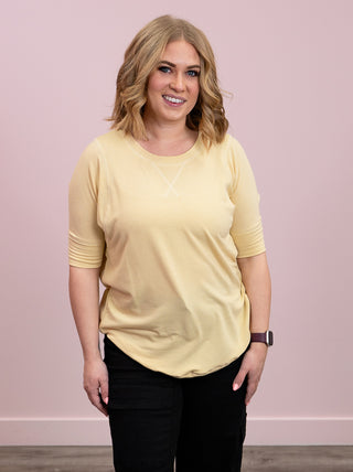 *NEW* Melissa SHORT Sleeve Sweatshirt | Dusty Banana