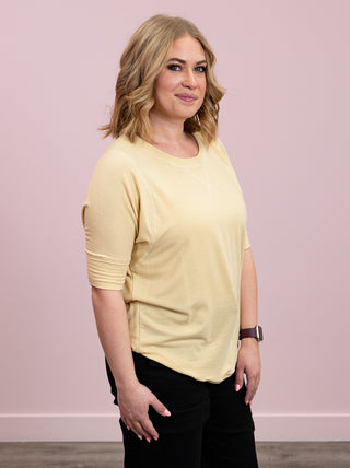 *NEW* Melissa SHORT Sleeve Sweatshirt | Dusty Banana