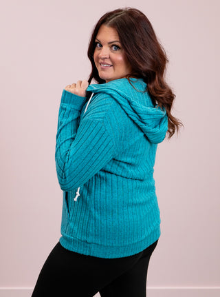 *NEW* Shirley Niki Knit Hoodie | Teal