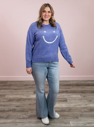 Happy Place Sweater | Purple