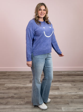 Happy Place Sweater | Purple